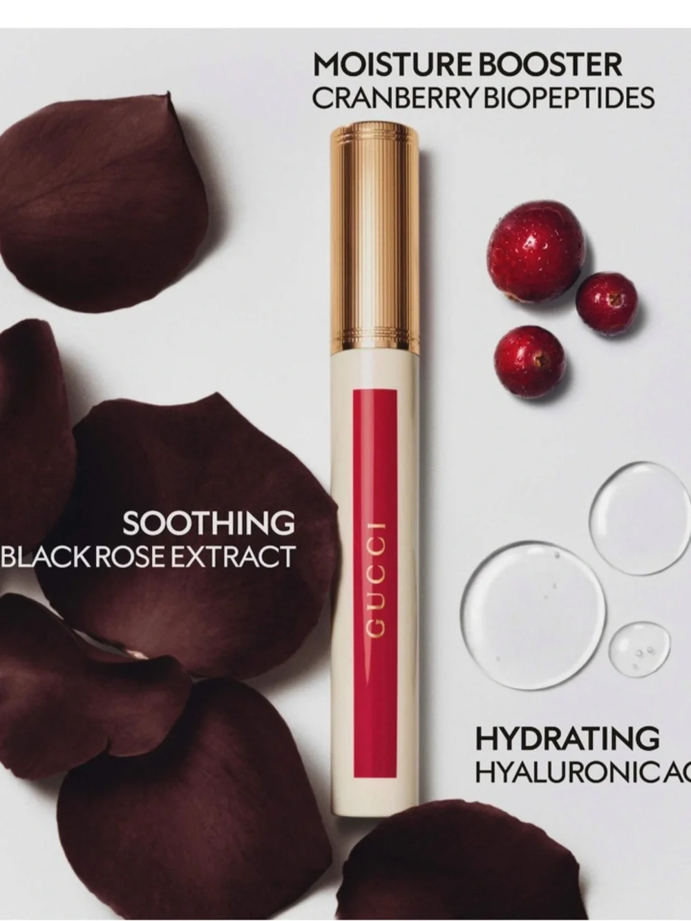 1 GUCCI Lipstick #509 ROSSO ANCORA Stain Oil-In-Water Hydrating Tint FullSize